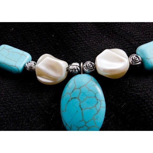 Chuns Fashion Turquoise With Synthetic Pearl Beads - Picture 3 of 4